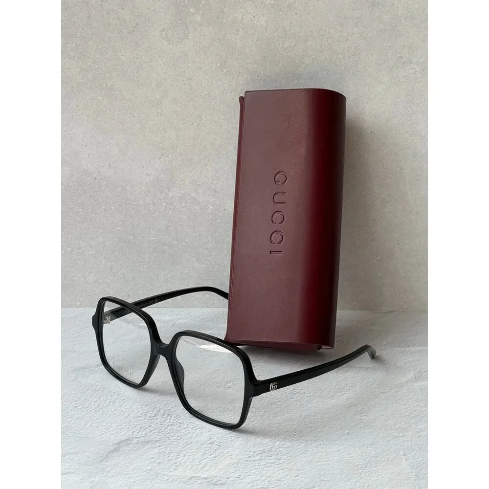 NEW Gucci GG1994O Black Square Eyeglasses Frames